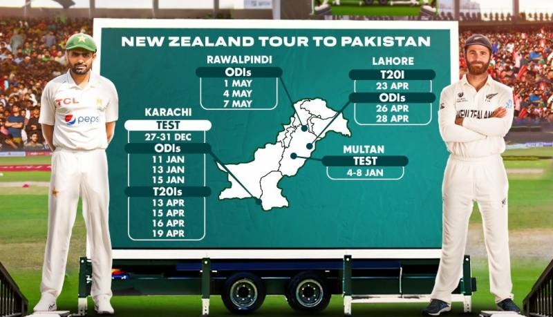Schedule of Pakistan vs New Zealand Series