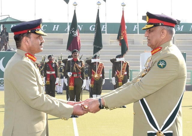 Outgoing COAS Gen Bajwa handovers the Command of Pak Army to newly appoint COAS Gen Asim Munir